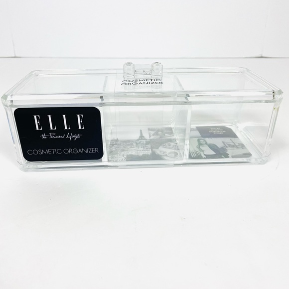 ELLE 3 Compartment Cosmetic Organizer with Lid - Picture 4 of 7